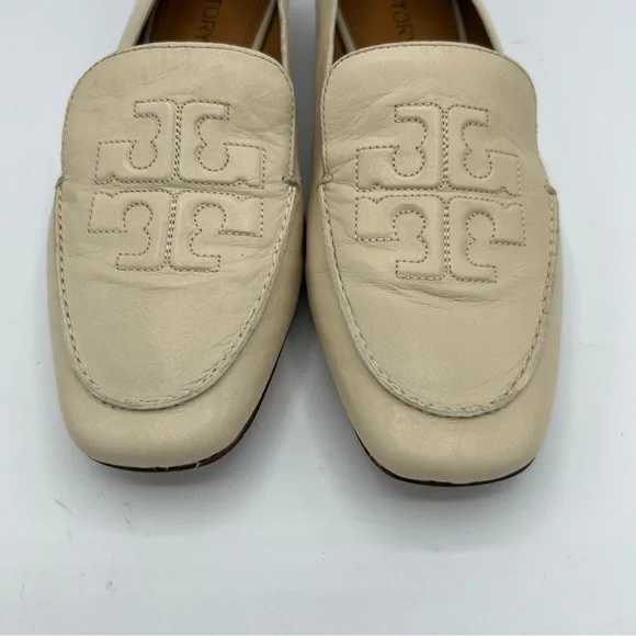 Tory Burch Cream Leather Loafers - Picture 2 of 10